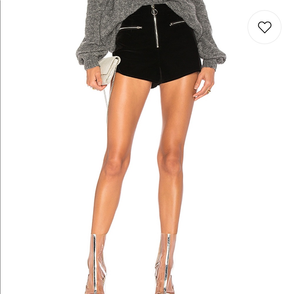 By the Way Ava Velvet Shorts in Black - Revolve